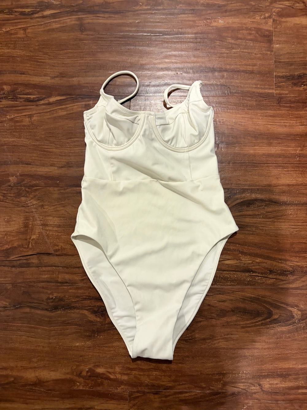 Classic Cream One-Piece Swimsuit with Underwire Support